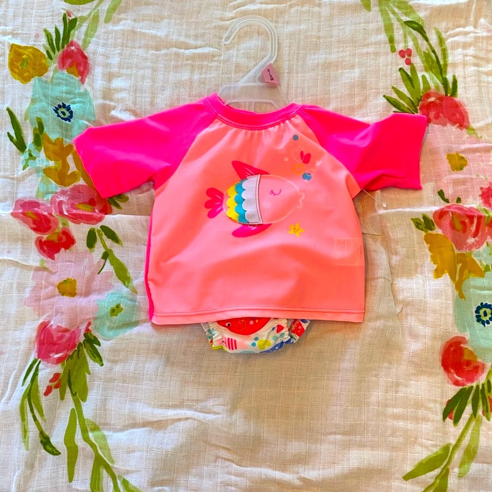 Infant Swim shirt and diaper cover